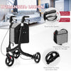 Three Wheel Rollator Walker Aluminium Foldable Mobility Aid Walker Rollator
