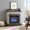 Black 28'' Electric Fire Fireplace LED Flame Effect Burning Wall Insert/Standing