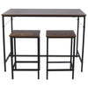 High Breakfast Bar Table & 2 Stools Set Modern Kitchen Dining Table Chair Set