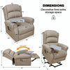 Massage Chair，Dual Motor Riser Recliner Lift Chair，W/Table & USB Charging Brown