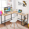 L-Shaped Corner Computer Desk Industrial PC Table Large Workstation with Storage