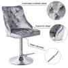 Crushed Velvet Bar Chair Swivel Kitchen Stool Barstool Armchair with Chrome Base