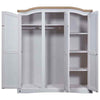 Wardrobe Mexican Pine 3 Doors White E0N7