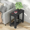 Dual Tier Coffee Table Small Chair Side Narrow Table Sofa Wooden End Table Room