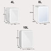 Mini Fridge with LED Mirror Portable Cooler Warmer Table Top Bedroom Makeup