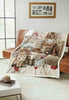 Luxury Union Jack USA Flag Cosy Fleece Sofa Bed Blanket Throw Sherpa Faux Fur