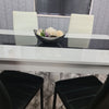Dining Table Set and 6 4 black white Leather chairs kitchen table set of 4 or 6