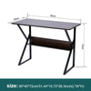 Home Office Computer Desk Study PC Writing Table Workstation 2 Shelf Furniture K