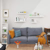 Low Gloss Floating Shelf Shelves Display Unit Wall Mounted Bookcase White