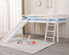 Kids Bunk Beds Mid Sleeper Pine Wooden 3FT Single Cabin Bed Frame Slide & Ladder