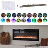 70 Inch Electric Wall Mounted LED Fireplace 9 Color Wall Inset Into Fire Heater