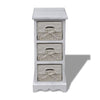 Wooden Wicker Basket Cabinet Storage Sideboard Chest Of Drawers Rack Shelf White