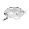 Modern LED Ceiling Lights Adjustable Spotlight 4 Way Round Plate with 4x Bulbs