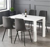 White High Gloss Dining Table with 4 6 Chairs Set Kitchen Furniture MDF Grey