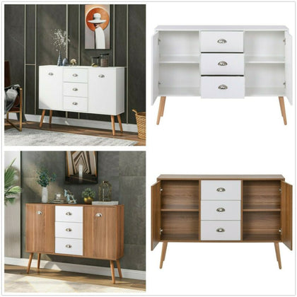 Modern Sideboard Buffet 2 Doors 3 Drawers Storage Cabinet Cupboard for Hallway