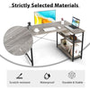 Corner Computer Desk Reversible L-shaped Writing Desk Workstation Gaming Table
