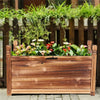 Outdoor Planter Box Square Flowers Herbs Pot Raised Bed Garden Porch Patio Decor
