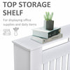 Small White Radiator Cover 78x19x92cm Wood Wall Cabinet Shelf Top Storage Home