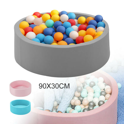 Soft Balls Pit for Baby Ball Pool+Pad Round 90x30cm Baby Toys Toddler Foam UK