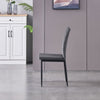 Grey Dining Table and Chairs 4/6 Set Retro Dining Room Chair Kitchen Home Office