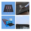 12 PCs Corrugated Roof Sheets Profile Galvanized Metal Roofing Carport Black