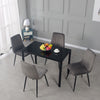 Glass Dining Table and 2 / 4 Grey Chairs Optional Lounge Office Home Furniture