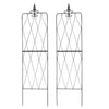2x Rustproof Metal Garden Trellis Screening Panels Climbing Plant Support Frame