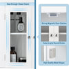 Wall Mounted Bathroom Cabinet Hanging Storage Organizer Wall Cabinet Glass Door