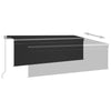 Manual Retractable Awning with Blind& 4x3m Anthracite I4R0