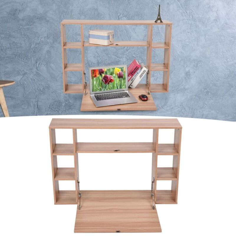 Floating Table Pc Case Folding Computer Desk Wall Mounted Study Table Floating Shelf Workstat ...