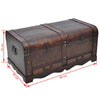 Retro Wooden Treasure Chest Vintage Storage Box Trunk Coffee Table Lockable UK