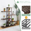 6 Tier Wood Plant Stand Shelves 12 Pots Flower Display Rack Holder Planter