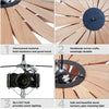 Retro Chandelier Ceiling Light Vintage Wood Woven Ceiling Lamp Dining Table Hang