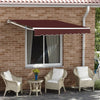 Outdoor Garden Awning Manual Canopy Patio Retractable Sun Shade Shelter350X300cm