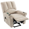 Riser & Recliner Chair Electric Heated Massage Fabric Sofa Arm Chair Beige NS