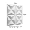 12pcs 50cmx50cm 3D Wall Panels Decorative Wall Ceiling Tiles Cladding Wallpaper