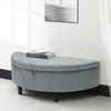 Upholstered Ottoman Living Room Semicircle Storage Stool Bed End Bench Footrest