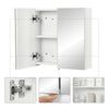 Double Door Bathroom Mirror Cabinet Cupboard Storage Shelf Wall Mounted White