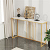 Gold Long Console Table Narrow Sofa Side Table Space-Saving fr Entryway Corridor