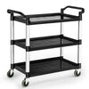 Rolling 3 Tier Serving Cart Kitchen Storage Trolley Utility Cart with Handles