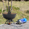 Cast Iron Stewpot Camping Outdoor Hanging Cooking Pot Campfire Cookware With Lid