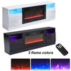 Modern 178cm TV Stand Unit Cabinet w/ Electric Fireplace & 12 Colour LED Light