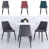 4x Velvet Dining Chairs Padded Seat Retro Metal Legs Office Kitchen Lounge Chair