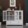 White Sideboard for Living Room, Display Cupboard for Kitchen Large Cabinet