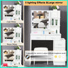 Dressing Table Makeup Vanity Set Mirror with Lights Stool Desk Organizer Dresser