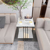Modern Marble Side End Accent Table Couch Corner Table Flowers Cocktail Drinks