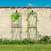 2x Rustproof Metal Garden Trellis Screening Panels Climbing Plant Support Frame