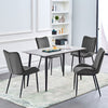 2 Velvet Dining Chairs High Back Kitchen Chairs Padded Stripe Seat Metal Legs