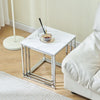 NICEME Nested Tables Set of 3, 3pcs Square Side Table End Table for Living Room