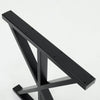2x Asterisk Shape Table Legs Black Metal Feet 70cm Furniture Stand Support Base